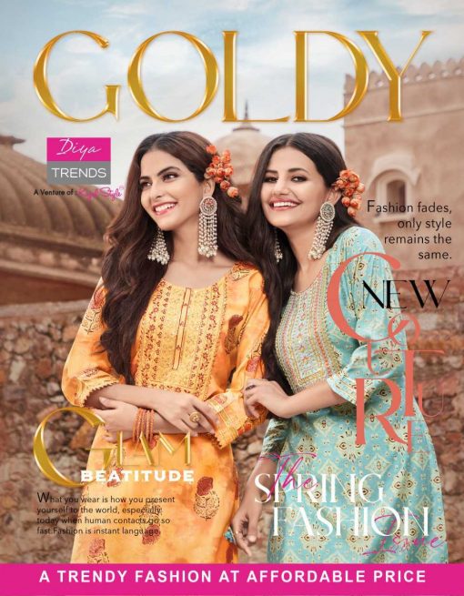 Diya Trends Goldy Vol 1 by Kajal Style Kurti with Pant Wholesale Catalog 10 Pcs 1 510x655 - Diya Trends Goldy Vol 1 by Kajal Style Kurti with Pant Wholesale Catalog 10 Pcs