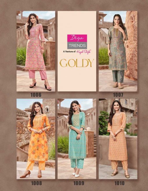 Diya Trends Goldy Vol 1 by Kajal Style Kurti with Pant Wholesale Catalog 10 Pcs 19 510x655 - Diya Trends Goldy Vol 1 by Kajal Style Kurti with Pant Wholesale Catalog 10 Pcs