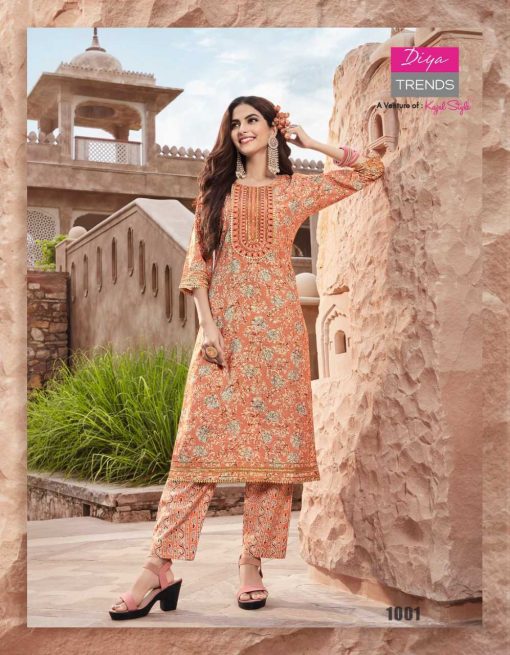 Diya Trends Goldy Vol 1 by Kajal Style Kurti with Pant Wholesale Catalog 10 Pcs 2 510x655 - Diya Trends Goldy Vol 1 by Kajal Style Kurti with Pant Wholesale Catalog 10 Pcs