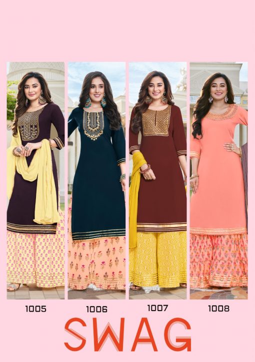 Diya Trends Swag Vol 1 by Kajal Style Kurti with Dupatta Sharara Wholesale Catalog 8 Pcs 19 510x725 - Diya Trends Swag Vol 1 by Kajal Style Kurti with Dupatta Sharara Wholesale Catalog 8 Pcs