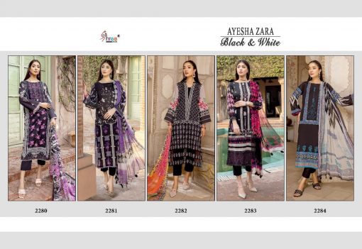 Shree Fabs Ayesha Zara Black and White Salwar Suit Wholesale Catalog 5 Pcs 11 1 510x351 - Shree Fabs Ayesha Zara Black and White Salwar Suit Wholesale Catalog 5 Pcs