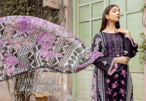 Shree Fabs Ayesha Zara Black and White Salwar Suit Wholesale Catalog 5 Pcs 4 1 510x351 - Shree Fabs Ayesha Zara Black and White Salwar Suit Wholesale Catalog 5 Pcs