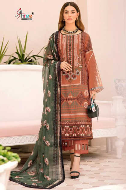 Shree Fabs Rangrez Luxury Lawn Collection Salwar Suit Wholesale Catalog 7 Pcs
