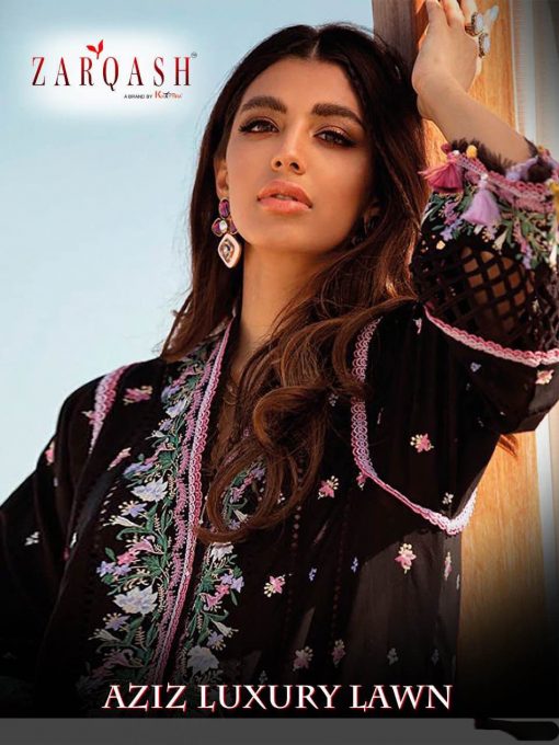 Zarqash Aziz Luxury Lawn by Khayyira Salwar Suit Wholesale Catalog 4 Pcs 5 510x680 - Zarqash Aziz Luxury Lawn by Khayyira Salwar Suit Wholesale Catalog 4 Pcs