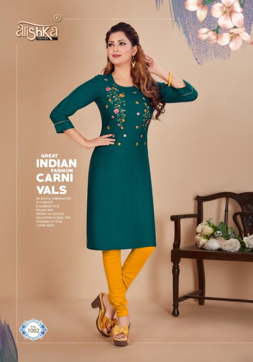 Alishka Titli Kurti Wholesale Catalog 6 Pcs 5 510x729 - Alishka Titli Kurti Wholesale Catalog 6 Pcs