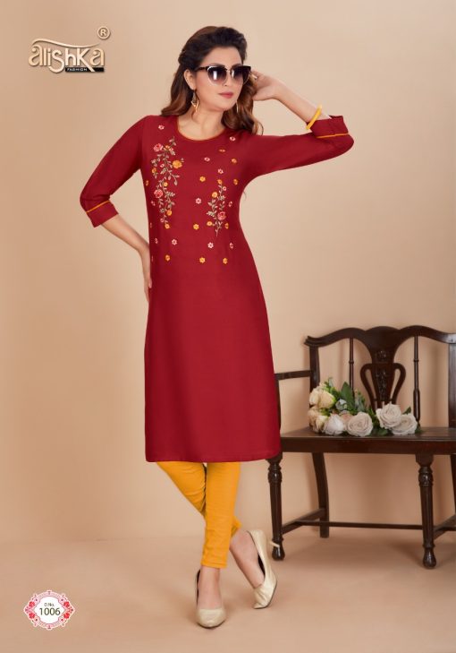 Alishka Titli Kurti Wholesale Catalog 6 Pcs 8 510x729 - Alishka Titli Kurti Wholesale Catalog 6 Pcs