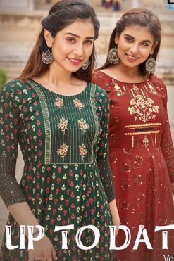 Blue Hills Up To Date Vol 15 Kurti Wholesale Catalog 8 Pcs