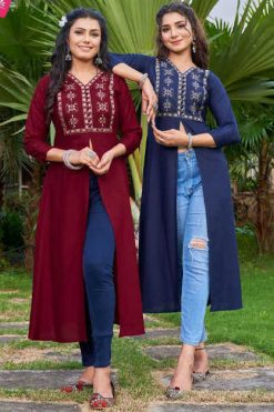 Blue Hills Zara Kurti Wholesale Catalog 8 Pcs