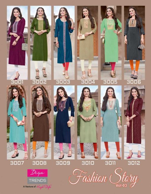 Diya Trends Fashion Story Vol 3 by Kajal Style Kurti Wholesale Catalog 12 Pcs 15 510x655 - Diya Trends Fashion Story Vol 3 by Kajal Style Kurti Wholesale Catalog 12 Pcs