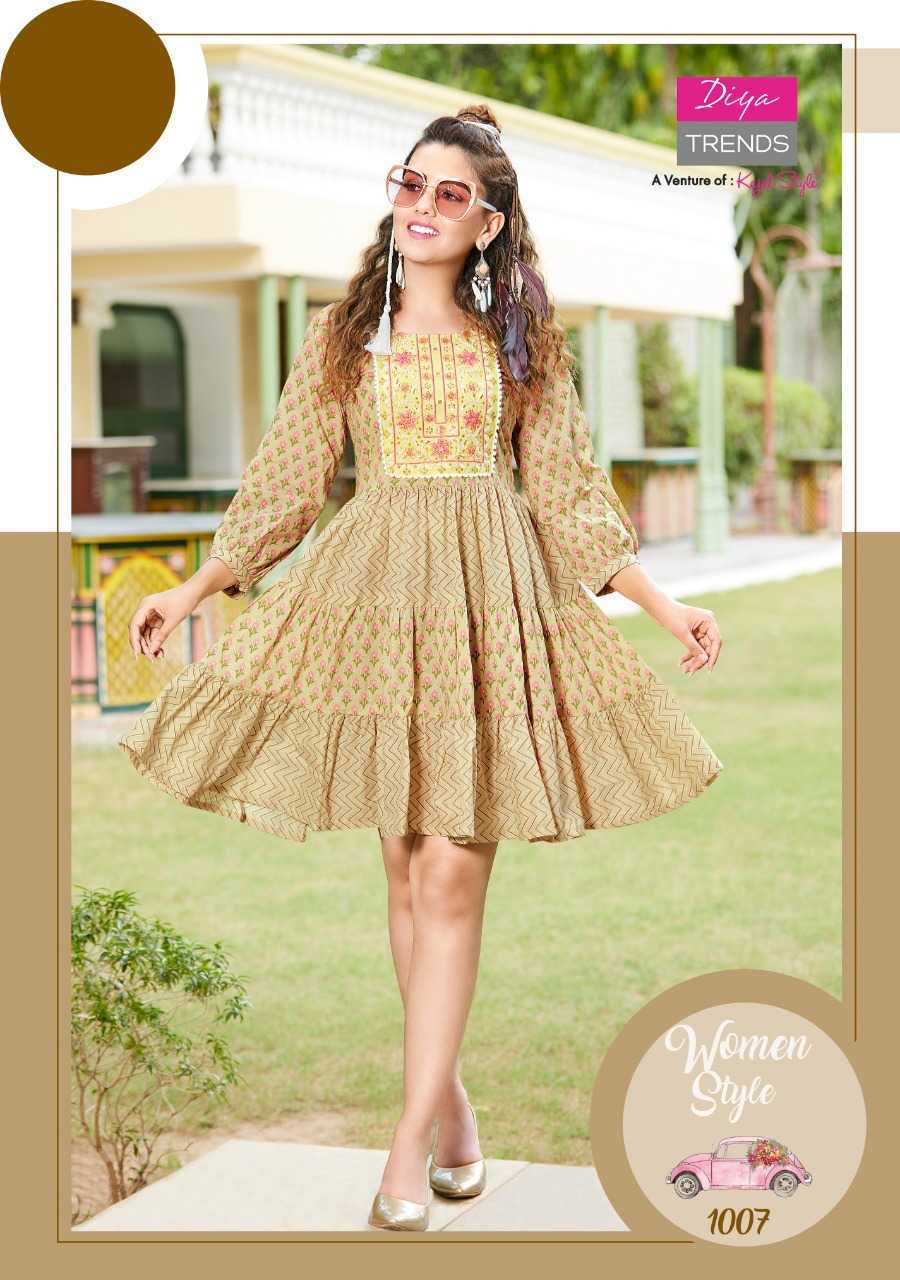 Frock Style Mal Mal Kurti and pant Set – Bonnito