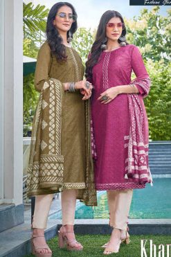 Hariyaali Khanak by Kayce Trendz Kurti with Dupatta Bottom Wholesale Catalog 6 Pcs