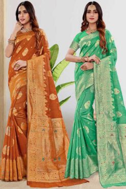 Hi Studio Sana Silk Saree Sari Wholesale Catalog 6 Pcs