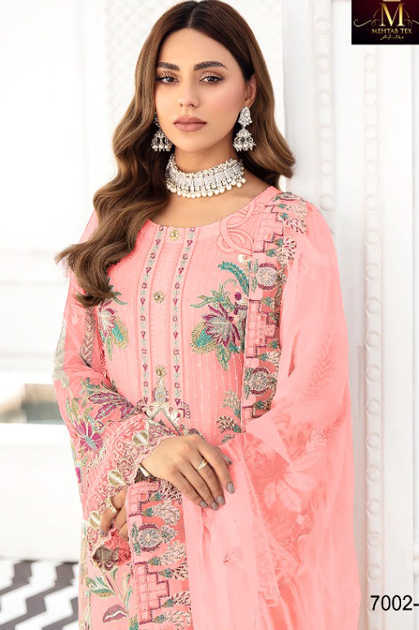 Mehtab Ramsha Chiffon Hit Colour Salwar Suit Wholesale Catalog 4 Pcs