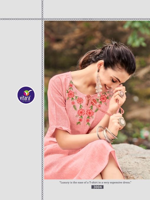 Vitara Floret Kurti Wholesale Catalog 4 Pcs 2 510x680 - Vitara Floret Kurti Wholesale Catalog 4 Pcs