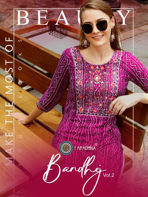 Aradhna Bandhej Vol 2 Kurti Wholesale Catalog 8 Pcs 1 510x680 - Aradhna Bandhej Vol 2 Kurti Wholesale Catalog 8 Pcs