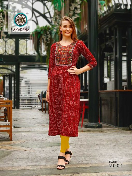 Aradhna Bandhej Vol 2 Kurti Wholesale Catalog 8 Pcs 2 510x680 - Aradhna Bandhej Vol 2 Kurti Wholesale Catalog 8 Pcs