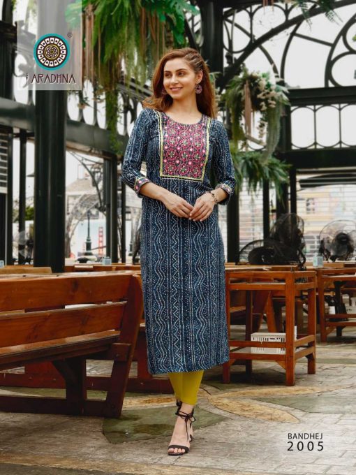 Aradhna Bandhej Vol 2 Kurti Wholesale Catalog 8 Pcs 6 510x680 - Aradhna Bandhej Vol 2 Kurti Wholesale Catalog 8 Pcs