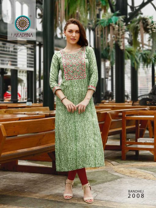 Aradhna Bandhej Vol 2 Kurti Wholesale Catalog 8 Pcs 9 510x680 - Aradhna Bandhej Vol 2 Kurti Wholesale Catalog 8 Pcs