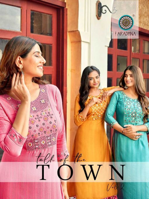 Aradhna Talk of The Town Vol 2 Viscose Kurti Catalog 6 Pcs 1 510x680 - Aradhna Talk of The Town Vol 2 Viscose Kurti Catalog 6 Pcs