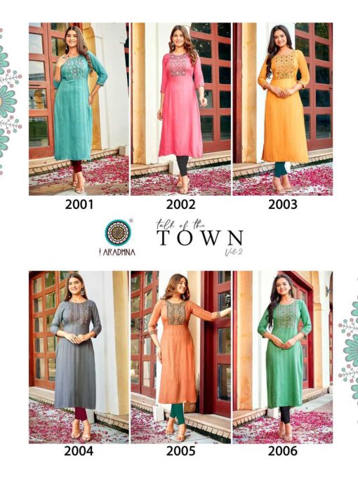 Aradhna Talk of The Town Vol 2 Viscose Kurti Catalog 6 Pcs 8 510x680 - Aradhna Talk of The Town Vol 2 Viscose Kurti Catalog 6 Pcs