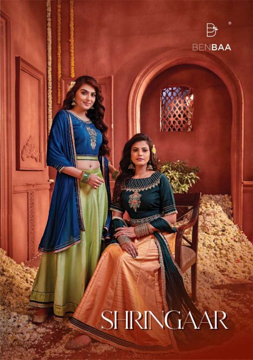 Benbaa Shringaar by Kiana Lehenga Choli Muslin Catalog 6 Pcs 11 510x725 - Benbaa Shringaar by Kiana Lehenga Choli Muslin Catalog 6 Pcs