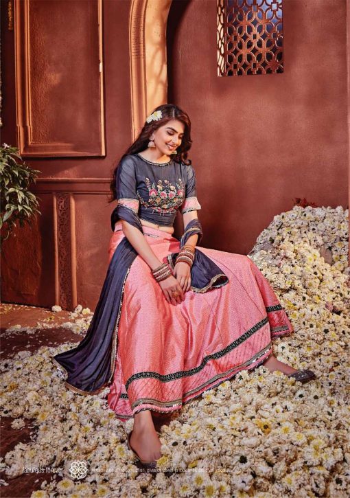 Benbaa Shringaar by Kiana Lehenga Choli Muslin Catalog 6 Pcs 12 510x725 - Benbaa Shringaar by Kiana Lehenga Choli Muslin Catalog 6 Pcs