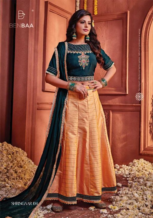 Benbaa Shringaar by Kiana Lehenga Choli Muslin Catalog 6 Pcs 16 510x725 - Benbaa Shringaar by Kiana Lehenga Choli Muslin Catalog 6 Pcs