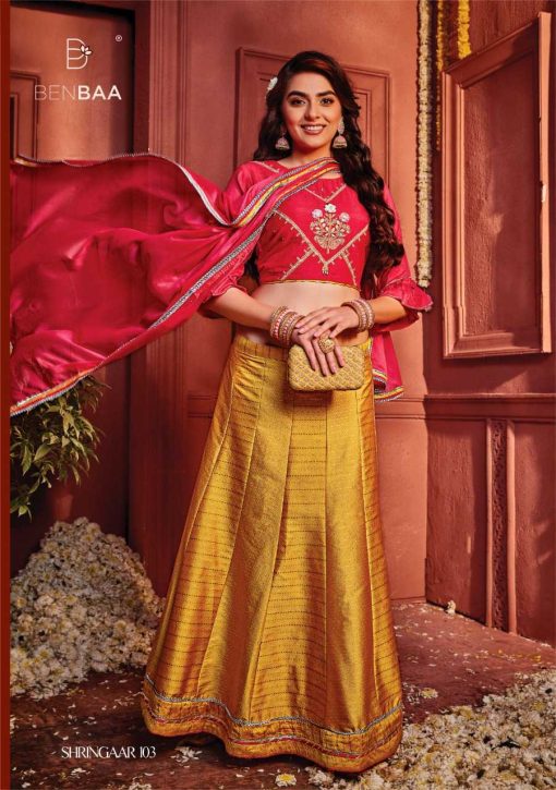 Benbaa Shringaar by Kiana Lehenga Choli Muslin Catalog 6 Pcs 7 510x725 - Benbaa Shringaar by Kiana Lehenga Choli Muslin Catalog 6 Pcs