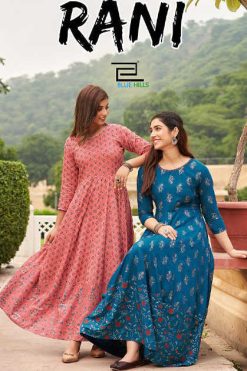 Blue Hills Rani Vol 1 Kurti Wholesale Catalog 8 Pcs