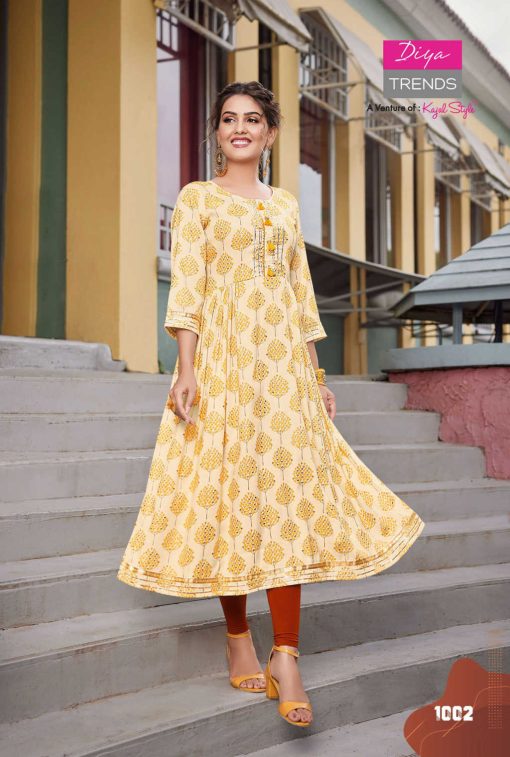 Diya Trends Colour Flair Vol 1 by Kajal Style Kurti Wholesale Catalog 9 Pcs 5 510x757 - Diya Trends Colour Flair Vol 1 by Kajal Style Kurti Wholesale Catalog 9 Pcs