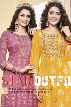 Diya Trends Victoria Vol 6 by Kajal Style Rayon Kurti Catalog 14 Pcs