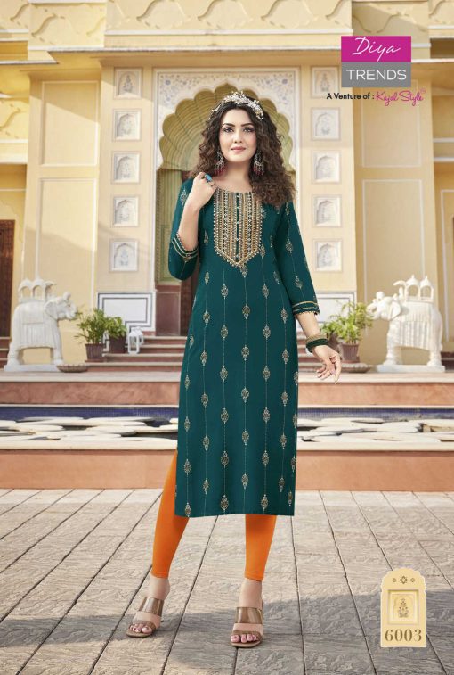 Diya Trends Victoria Vol 6 by Kajal Style Rayon Kurti Catalog 14 Pcs 5 510x757 - Diya Trends Victoria Vol 6 by Kajal Style Rayon Kurti Catalog 14 Pcs