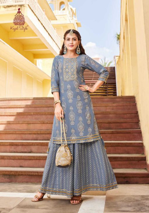 Kajal Style Lavish Vol 2 Kurti with Sharara or Palazzo Wholesale Catalog 8 Pcs 17 510x725 - Kajal Style Lavish Vol 2 Kurti with Sharara or Palazzo Wholesale Catalog 8 Pcs