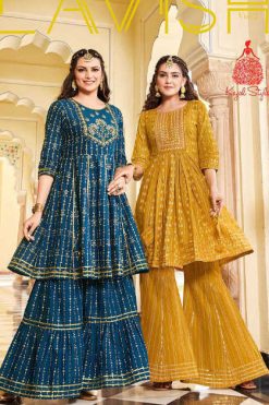 Kajal Style Lavish Vol 2 Kurti with Sharara or Palazzo Wholesale Catalog 8 Pcs