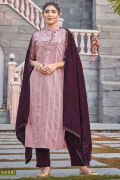 Kalaroop Gloster by Kajree Kurti with Dupatta Bottom Wholesale Catalog 4 Pcs