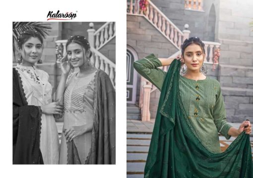 Kalaroop Gloster by Kajree Kurti with Dupatta Bottom Wholesale Catalog 4 Pcs 3 510x360 - Kalaroop Gloster by Kajree Kurti with Dupatta Bottom Wholesale Catalog 4 Pcs