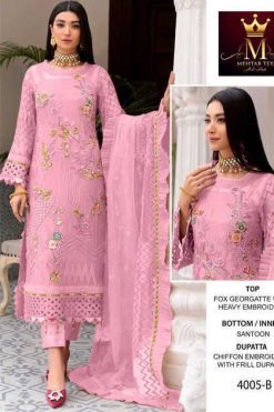 Mehtab 4005 Hit Collection Georgette Salwar Suit Catalog 4 Pcs