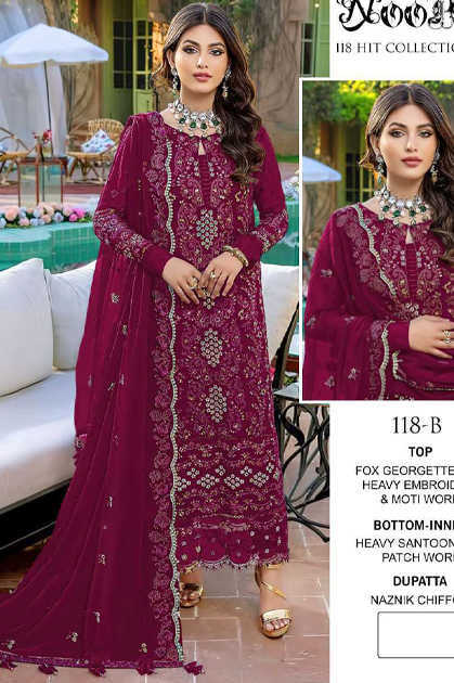 Noor 118 Hit Collection Salwar Suit Wholesale Catalog 4 Pcs