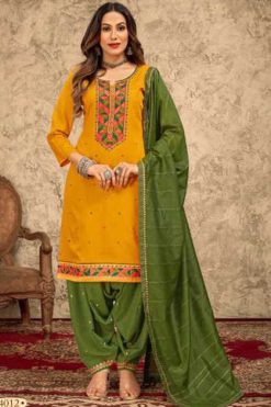 Panch Ratna Rangriti Patiyala by Kessi Rayon Silk Salwar Suit Catalog 5 Pcs