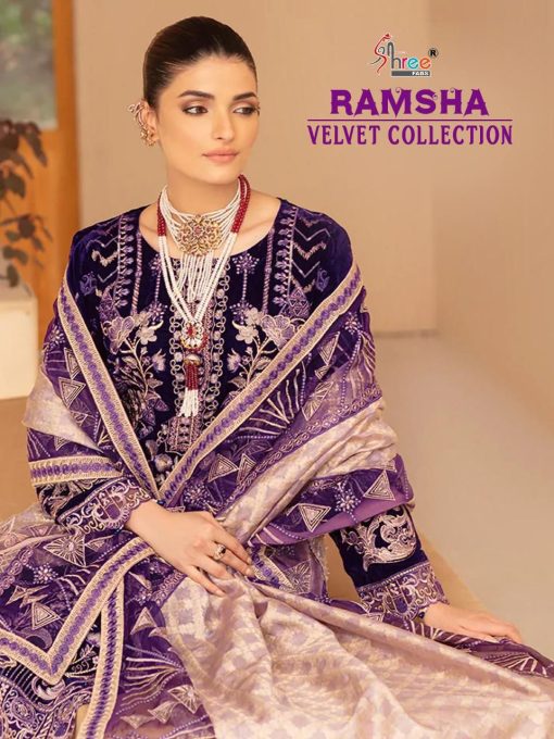 Shree Fabs Ramsha Velvet Collection Salwar Suit Wholesale Catalog 5 Pcs 1 510x680 - Shree Fabs Ramsha Velvet Collection Salwar Suit Wholesale Catalog 5 Pcs