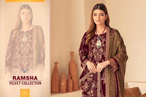 Shree Fabs Ramsha Velvet Collection Salwar Suit Wholesale Catalog 5 Pcs 10 510x340 - Shree Fabs Ramsha Velvet Collection Salwar Suit Wholesale Catalog 5 Pcs