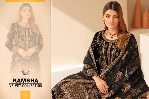 Shree Fabs Ramsha Velvet Collection Salwar Suit Wholesale Catalog 5 Pcs 11 510x340 - Shree Fabs Ramsha Velvet Collection Salwar Suit Wholesale Catalog 5 Pcs