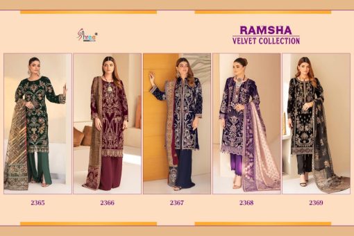 Shree Fabs Ramsha Velvet Collection Salwar Suit Wholesale Catalog 5 Pcs 12 510x340 - Shree Fabs Ramsha Velvet Collection Salwar Suit Wholesale Catalog 5 Pcs