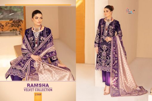 Shree Fabs Ramsha Velvet Collection Salwar Suit Wholesale Catalog 5 Pcs 8 510x340 - Shree Fabs Ramsha Velvet Collection Salwar Suit Wholesale Catalog 5 Pcs