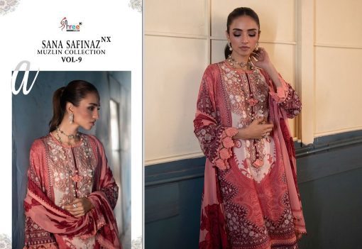 Shree Fabs Sana Safinaz Muzlin Collection Vol 9 NX Salwar Suit Wholesale Catalog 5 Pcs 4 510x351 - Shree Fabs Sana Safinaz Muzlin Collection Vol 9 NX Salwar Suit Wholesale Catalog 5 Pcs