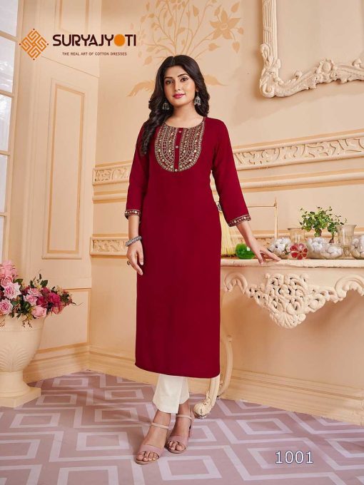 Suryajyoti Nirja Advance Vol 5 Kurti Wholesale Catalog 8 Pcs 1 510x680 - Suryajyoti Nirja Advance Vol 5 Kurti Wholesale Catalog 8 Pcs