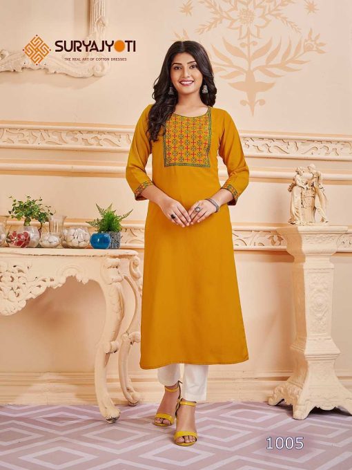 Suryajyoti Nirja Advance Vol 5 Kurti Wholesale Catalog 8 Pcs 10 510x680 - Suryajyoti Nirja Advance Vol 5 Kurti Wholesale Catalog 8 Pcs