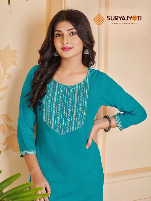 Suryajyoti Nirja Advance Vol 5 Kurti Wholesale Catalog 8 Pcs 20 510x680 - Suryajyoti Nirja Advance Vol 5 Kurti Wholesale Catalog 8 Pcs