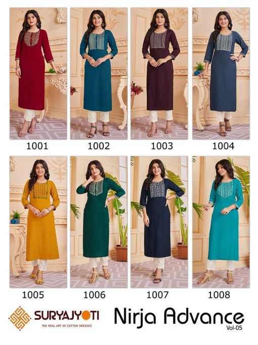 Suryajyoti Nirja Advance Vol 5 Kurti Wholesale Catalog 8 Pcs 21 510x680 - Suryajyoti Nirja Advance Vol 5 Kurti Wholesale Catalog 8 Pcs