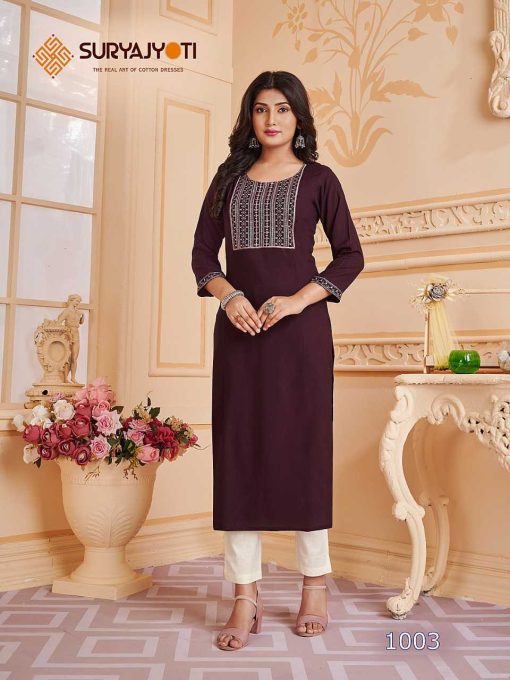 Suryajyoti Nirja Advance Vol 5 Kurti Wholesale Catalog 8 Pcs 7 510x680 - Suryajyoti Nirja Advance Vol 5 Kurti Wholesale Catalog 8 Pcs